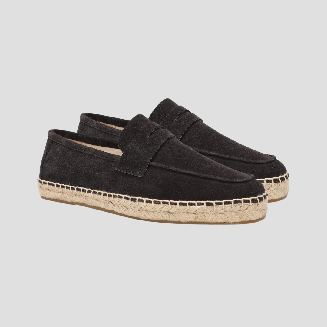 The Old Money Atelier | Suede Loafer Espadrilles
