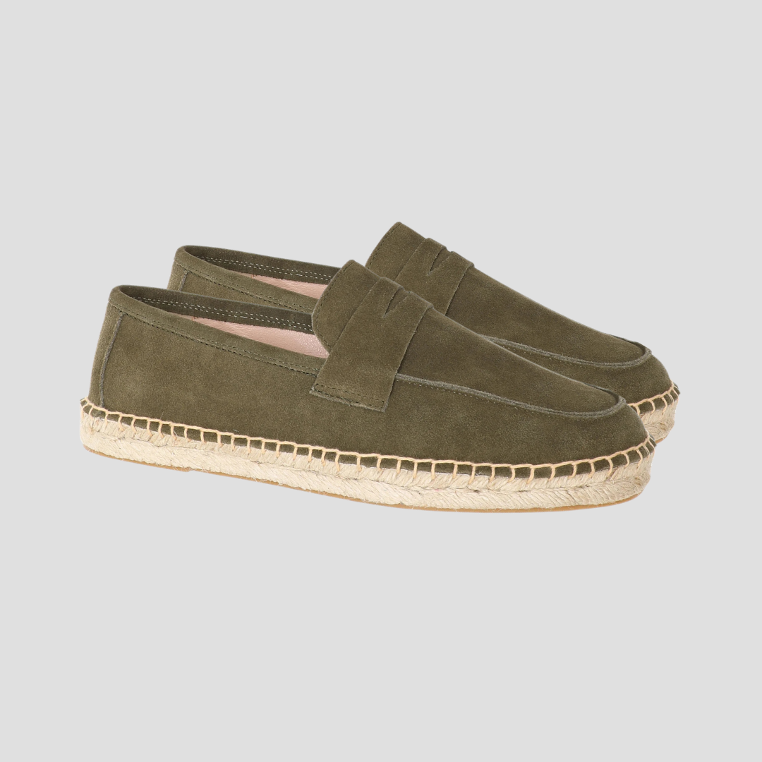The Old Money Atelier | Suede Loafer Espadrilles