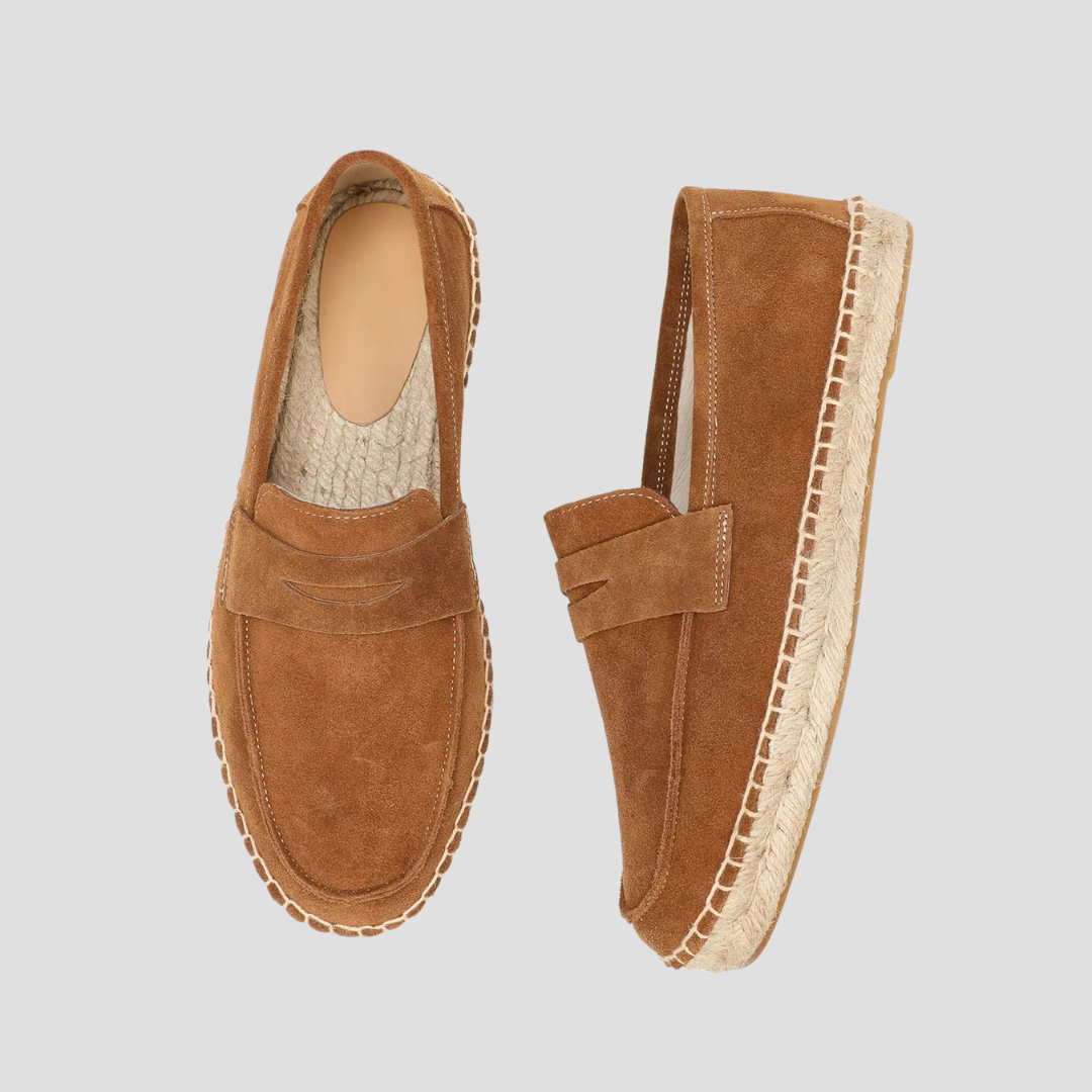 The Old Money Atelier | Suede Loafer Espadrilles