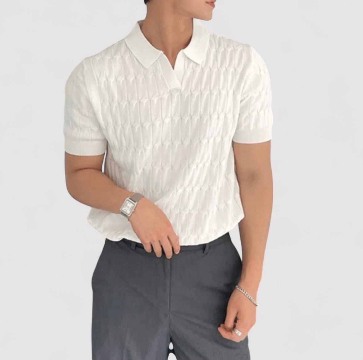 The Old Money Atelier | Men's Premium Old Money Textured Polo