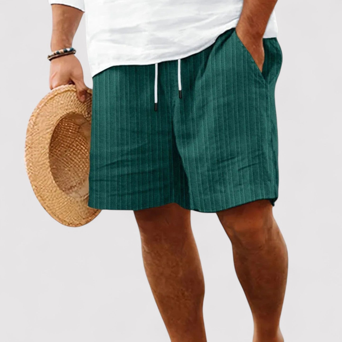 The Old Money Atelier | Men's Casual Comfortable Premium Striped Pure Linen Shorts