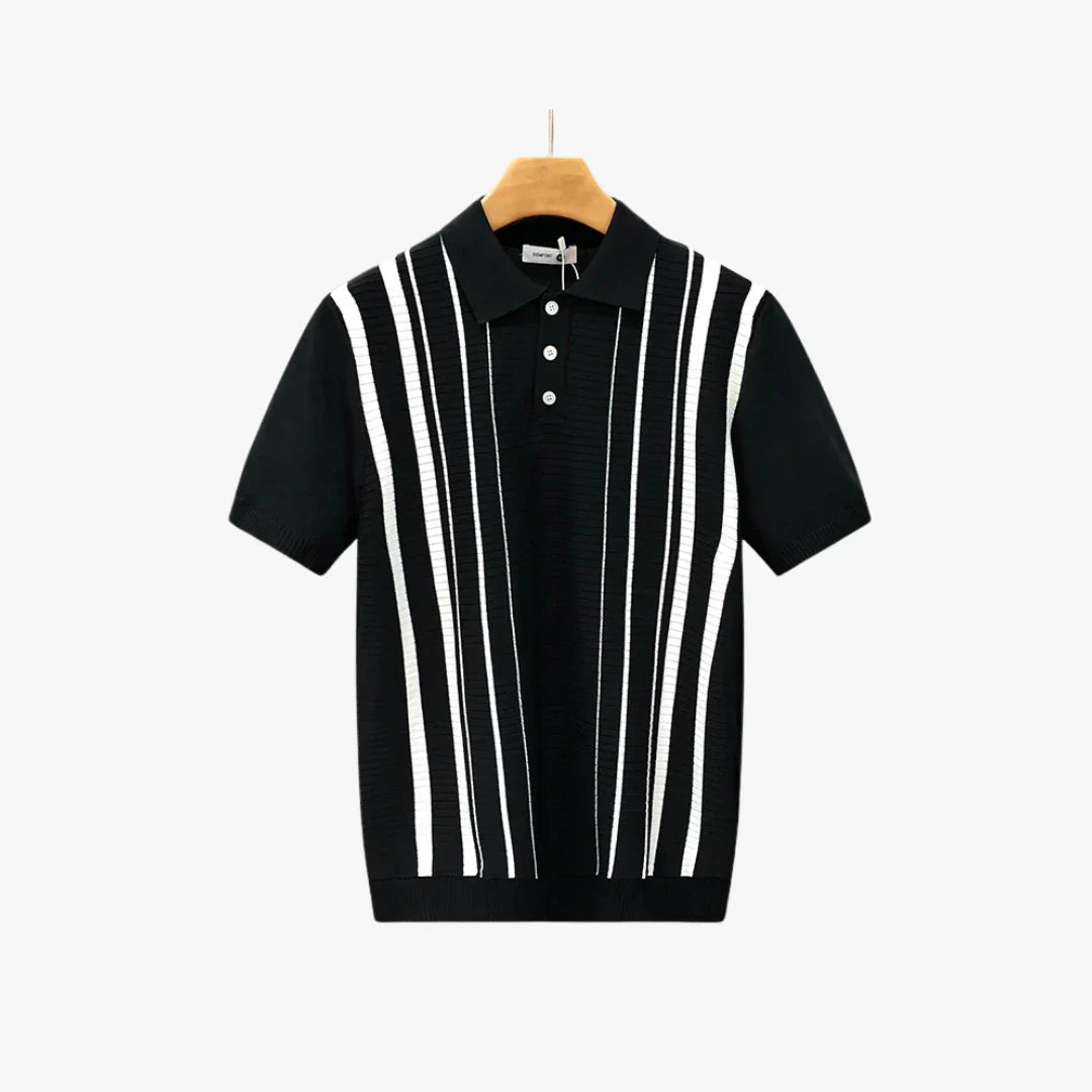 The Old Money Atelier | Men's Premium Striped Knit Polo