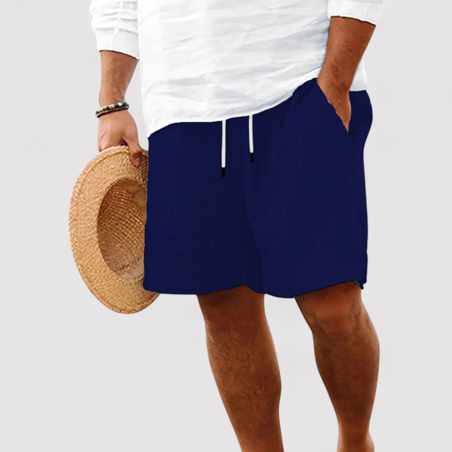 The Old Money Atelier | Men's Casual Comfortable Premium Striped Pure Linen Shorts