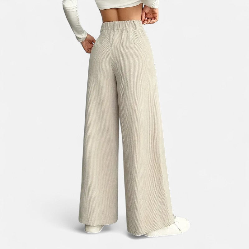 The Old Money Atelier | Women's High-Waisted Wide-Leg Pants