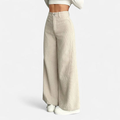 The Old Money Atelier | Women's High-Waisted Wide-Leg Pants