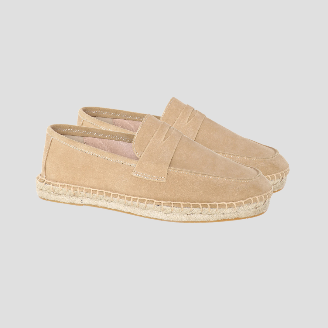 The Old Money Atelier | Suede Loafer Espadrilles