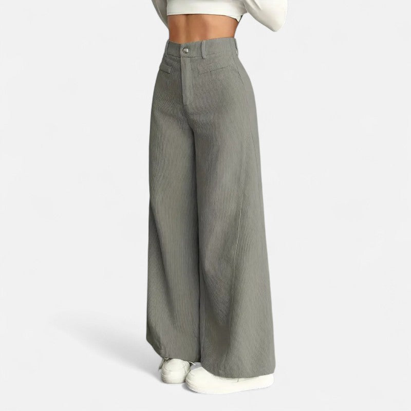 The Old Money Atelier | Women's High-Waisted Wide-Leg Pants