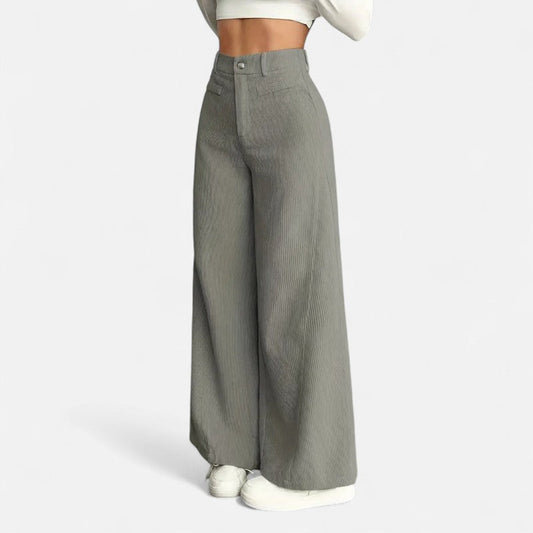 The Old Money Atelier | Women's High-Waisted Wide-Leg Pants