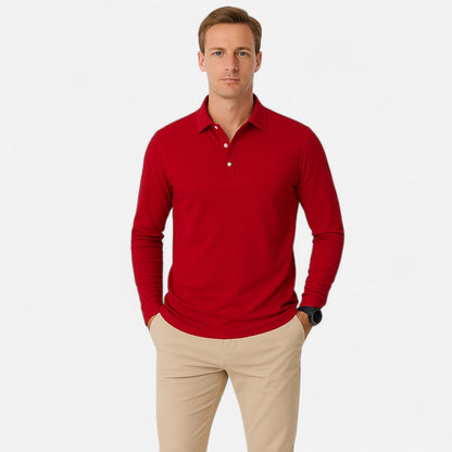 The Old Money Atelier | Men's Long Sleeve Polo Shirt – Smart-Casual Staple
