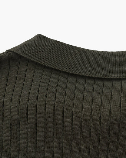 Premium Ribbed Polo | Men's Ribbed Polo Shirt | Cotton Blend | Slim Fit | White, Navy, Black | Old Money