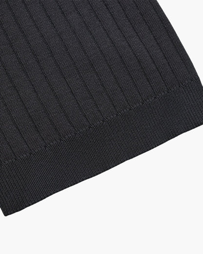 Premium Ribbed Polo | Men's Ribbed Polo Shirt | Cotton Blend | Slim Fit | White, Navy, Black | Old Money