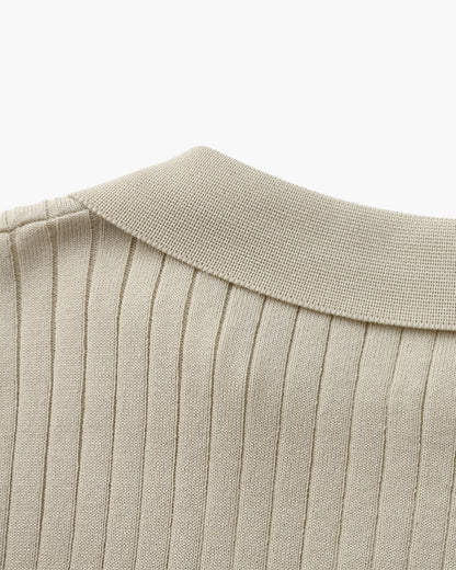 Premium Ribbed Polo | Men's Ribbed Polo Shirt | Cotton Blend | Slim Fit | White, Navy, Black | Old Money
