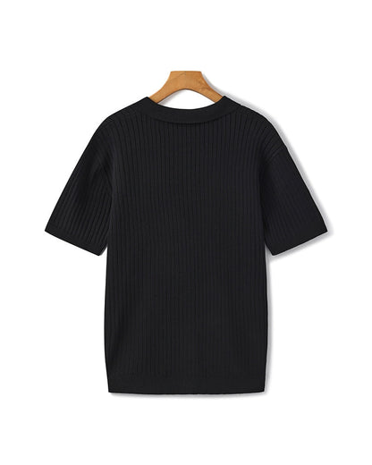 Premium Ribbed Polo | Men's Ribbed Polo Shirt | Cotton Blend | Slim Fit | White, Navy, Black | Old Money