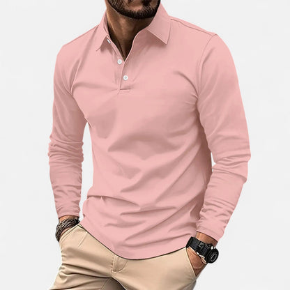 The Old Money Atelier | Men's Long Sleeve Polo Shirt – Smart-Casual Staple