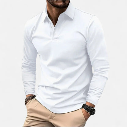 The Old Money Atelier | Men's Long Sleeve Polo Shirt – Smart-Casual Staple