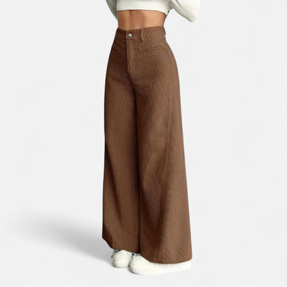 The Old Money Atelier | Women's High-Waisted Wide-Leg Pants