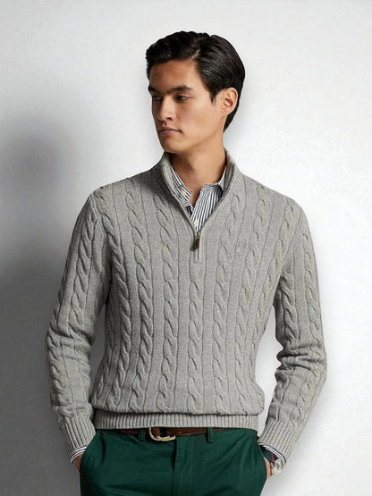 Men’s Premium Knitted Business Zip Sweater