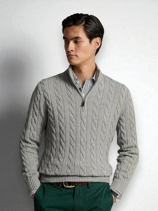 Men’s Premium Knitted Business Zip Sweater