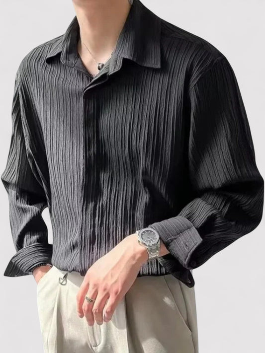 Men's Premium Old Money Long Sleeve Business Shirt Loose Fit