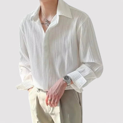 Men's Premium The Old Money Atelier's Long Sleeve Business Shirt Loose Fit