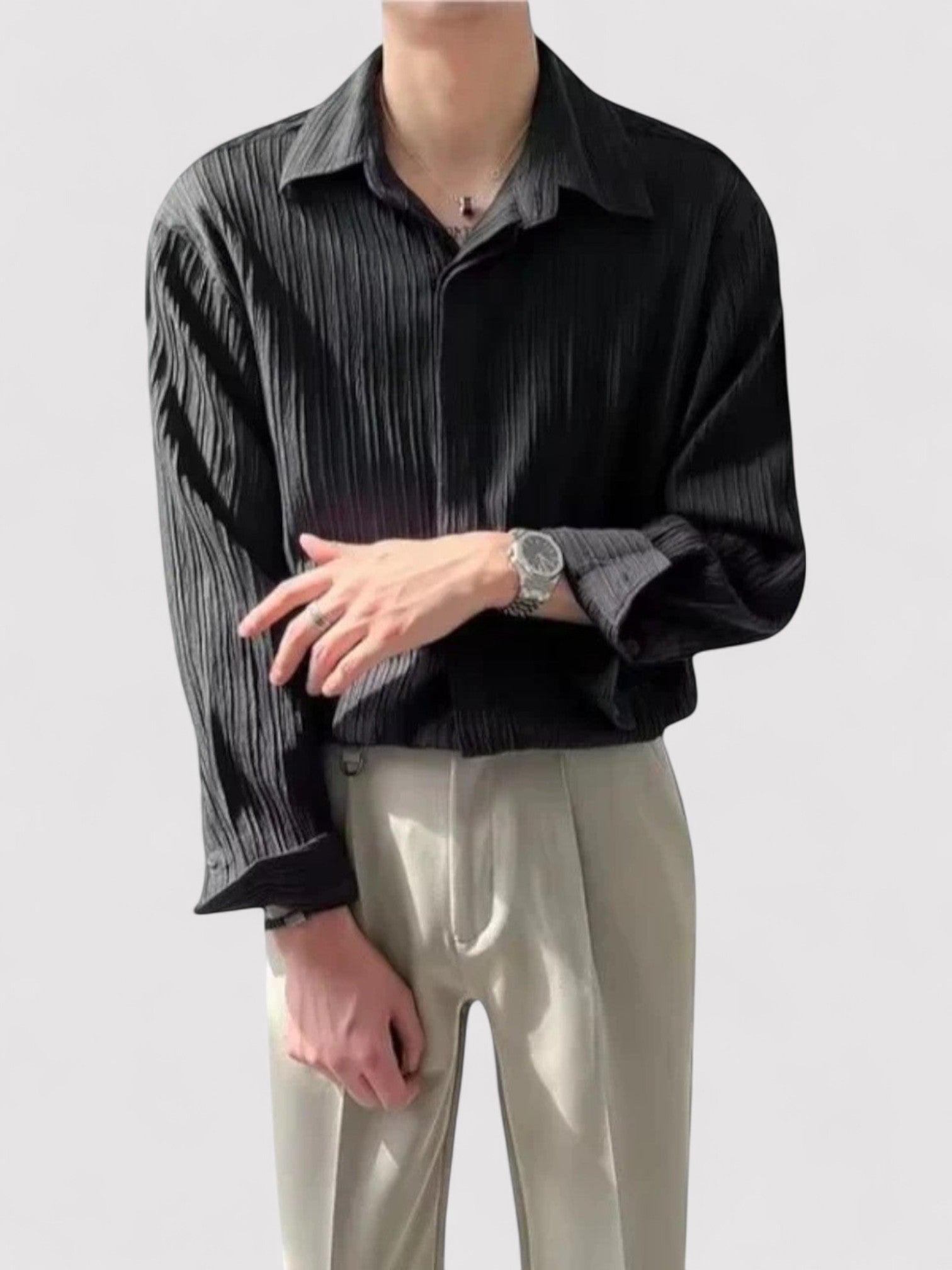 Men's Premium Old Money Long Sleeve Business Shirt Loose Fit