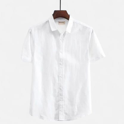 The Old Money Atelier | Men’s Linen Short-Sleeved Shirt – Lightweight Comfort